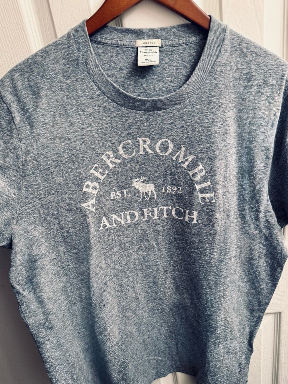 Abercrombie & Fitch Gray Heather Muscle Tee